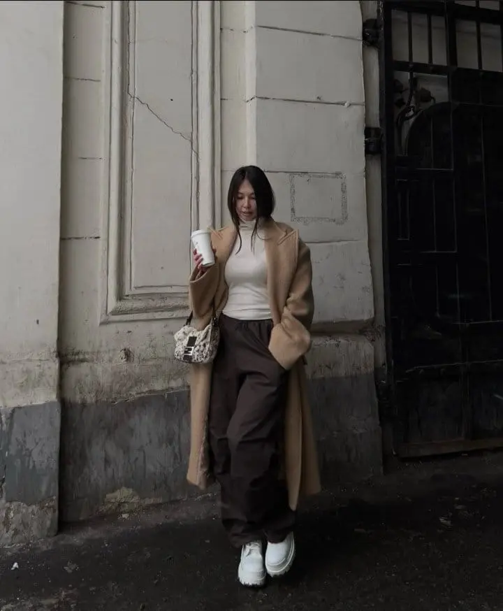 Paper Moon - Korean Women Fashion - #momslook - peaked lapel detail mohair maxi oversized coat - 2