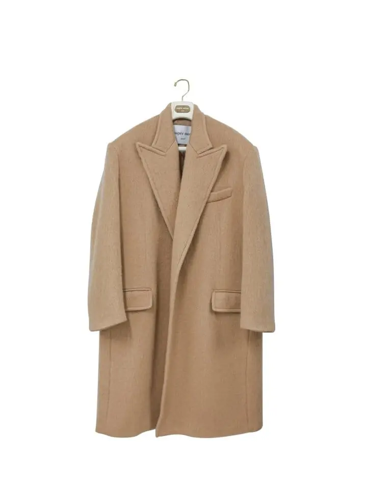 Paper Moon - Korean Women Fashion - #momslook - peaked lapel detail mohair maxi oversized coat - 6