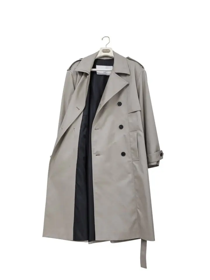 Paper Moon - Korean Women Fashion - #momslook - padded detail oversized double breasted trench coat - 6