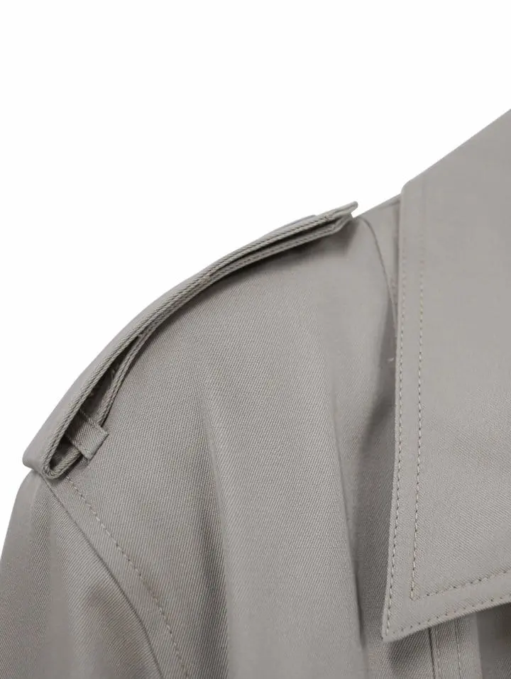 Paper Moon - Korean Women Fashion - #momslook - padded detail oversized double breasted trench coat - 8