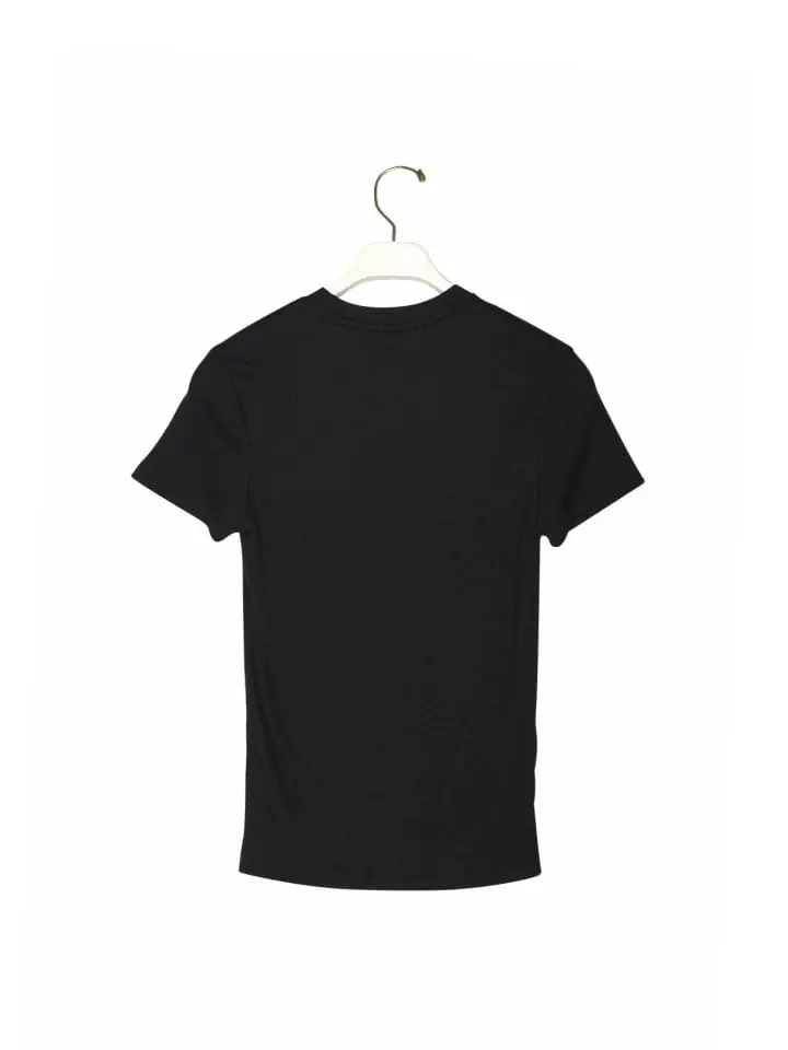 Paper Moon - Korean Women Fashion - #momslook - ribbed slim crewneck basic t ~ shirt - 2