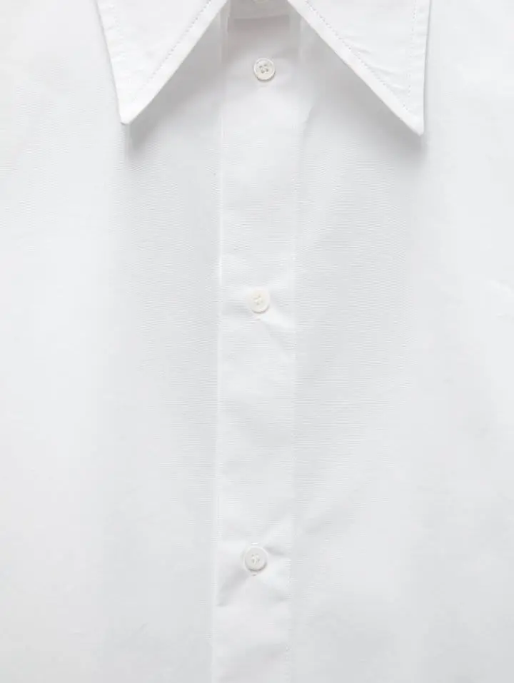Paper Moon - Korean Women Fashion - #momslook - bodysuit detail button down shirt - 10