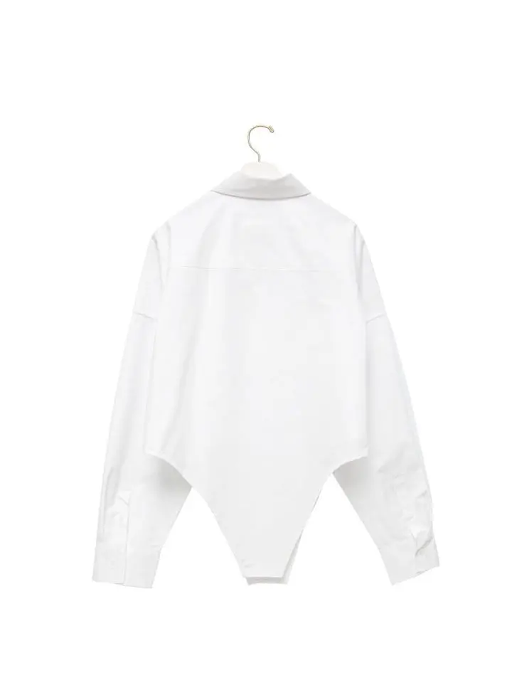 Paper Moon - Korean Women Fashion - #momslook - bodysuit detail button down shirt - 6