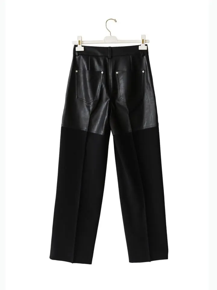 Paper Moon - Korean Women Fashion - #momslook - lambskin touch bi ~ fabric wide trousers - 8