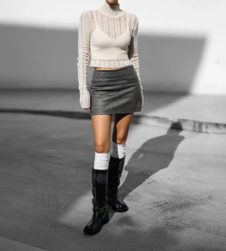Paper Moon - Korean Women Fashion - #momslook - baby alpaca blend sheer mockneck knit top