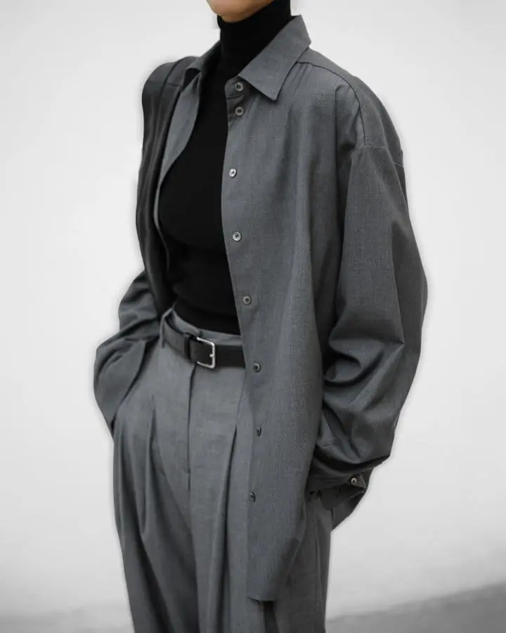 Paper Moon - Korean Women Fashion - #momslook - maxi length wide pin ~ tuck trouses - 2