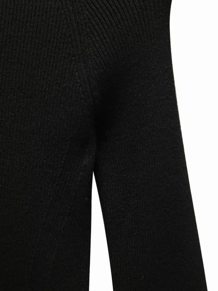 Paper Moon - Korean Women Fashion - #momslook - turtleneck ribbed knit top - 10