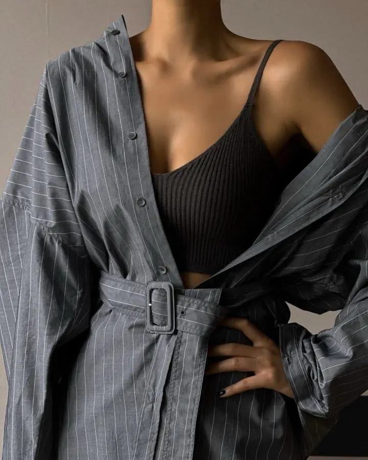 Paper Moon - Korean Women Fashion - #momslook - wool ribbed knit cropped bustier top - 5