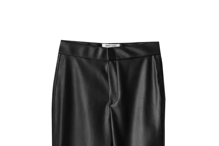 Paper Moon - Korean Women Fashion - #momslook - leather cropped flare pants - 7