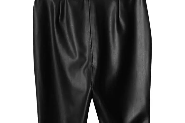 Paper Moon - Korean Women Fashion - #momslook - leather cropped flare pants - 9