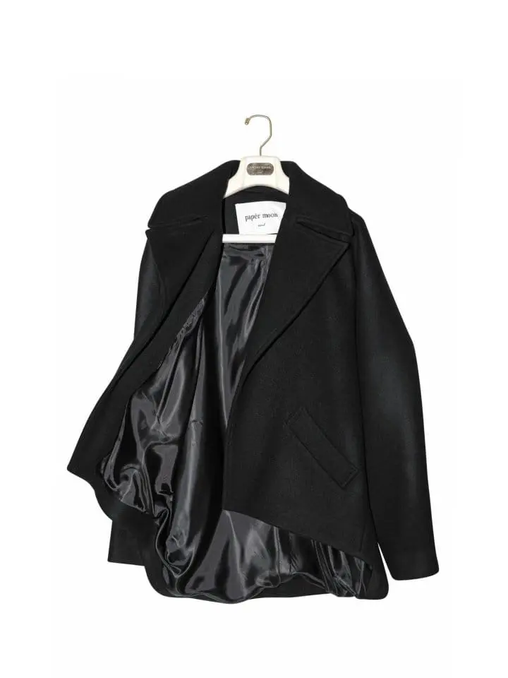 Paper Moon - Korean Women Fashion - #momslook - LUX oversized wool cocoon pea coat - 10