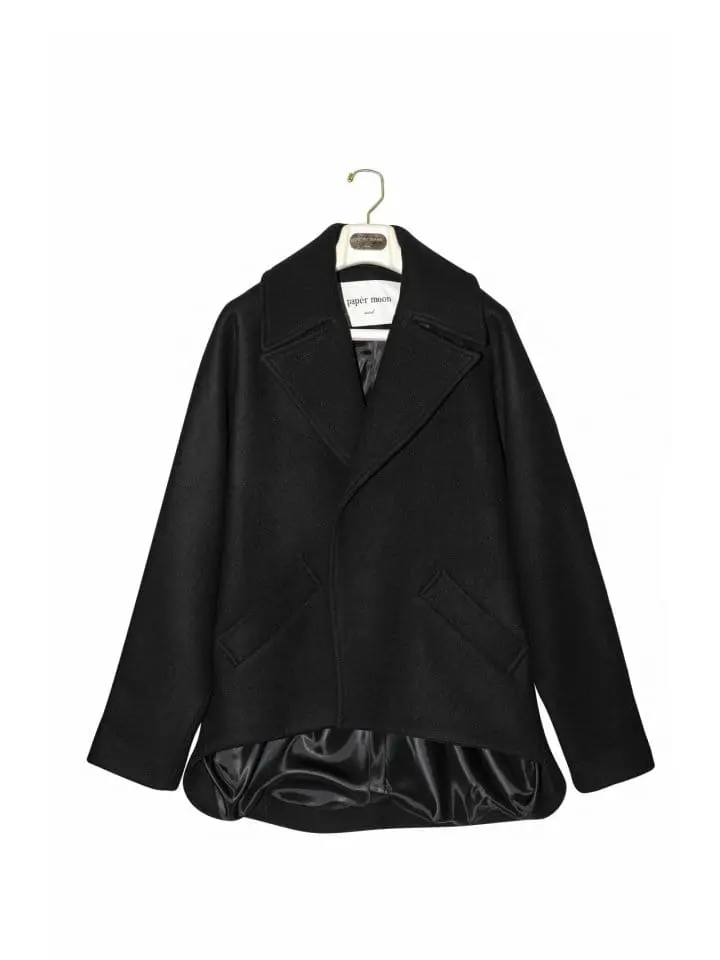 Paper Moon - Korean Women Fashion - #momslook - LUX oversized wool cocoon pea coat - 6