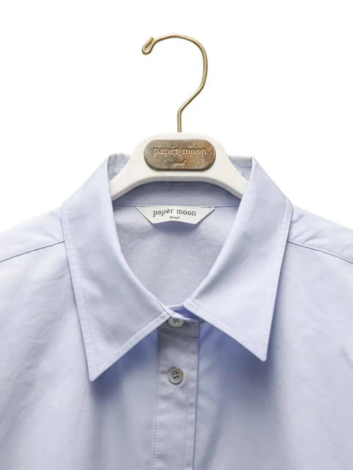 Paper Moon - Korean Women Fashion - #momslook - Swing Collar Button Down Shirt  - 8
