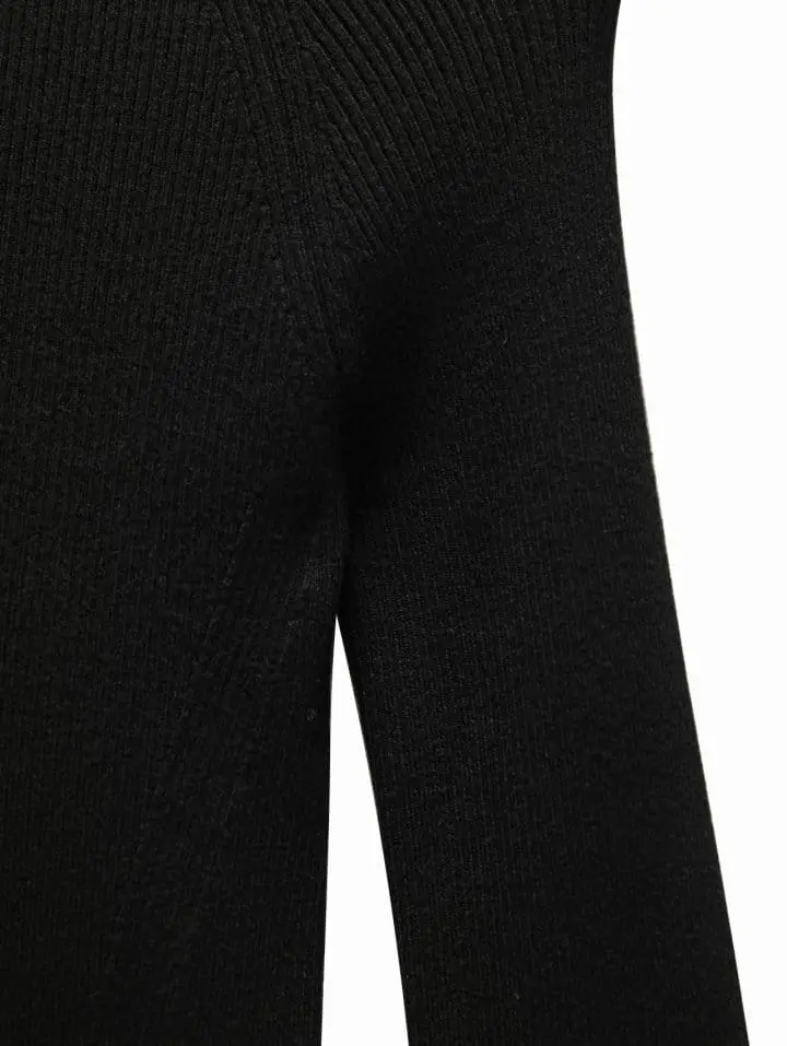 Paper Moon - Korean Women Fashion - #momslook - Turtleneck Ribbed Knit Top - 7