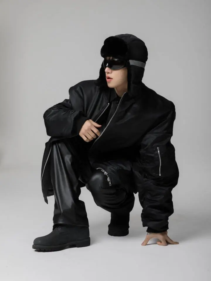 Paper Moon - Korean Women Fashion - #pursuepretty - super oversized two way zipper MA ~ 1 bomber jacket