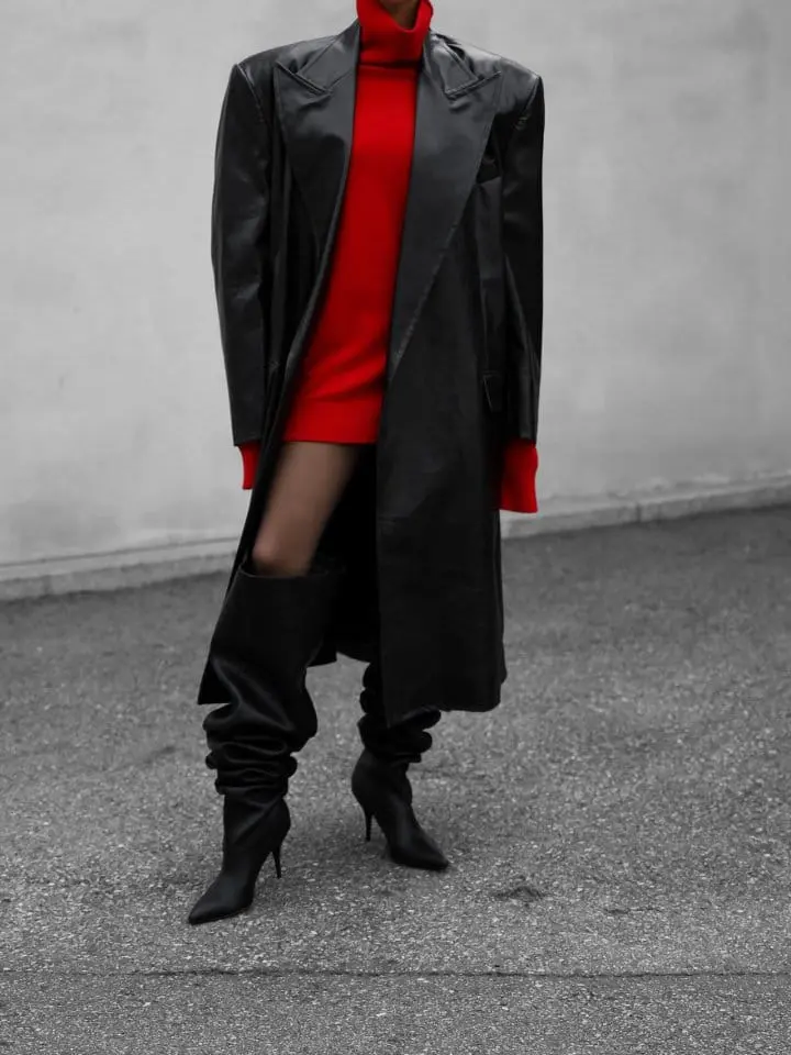 Paper Moon - Korean Women Fashion - #restrostyle - LUX peaked lapel detail vegan washed leather coat
