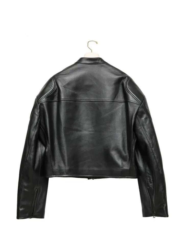 Paper Moon - Korean Women Fashion - #restrostyle - LUX oversized lambskin leather racer biker jacket - 6