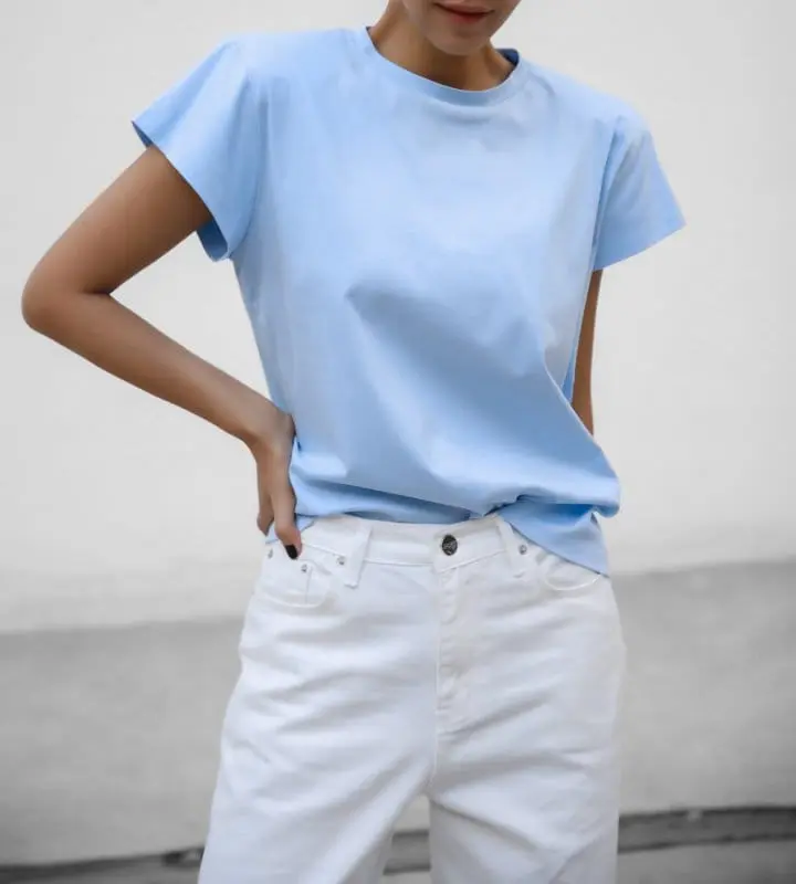 Paper Moon - Korean Women Fashion - #romanticstyle -  premium cotton classic slim padded t ~ shirt - 3