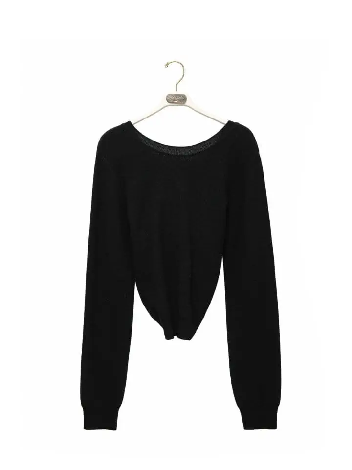 Paper Moon - Korean Women Fashion - #shopsmall - cashmere back twist drape knit top - 5