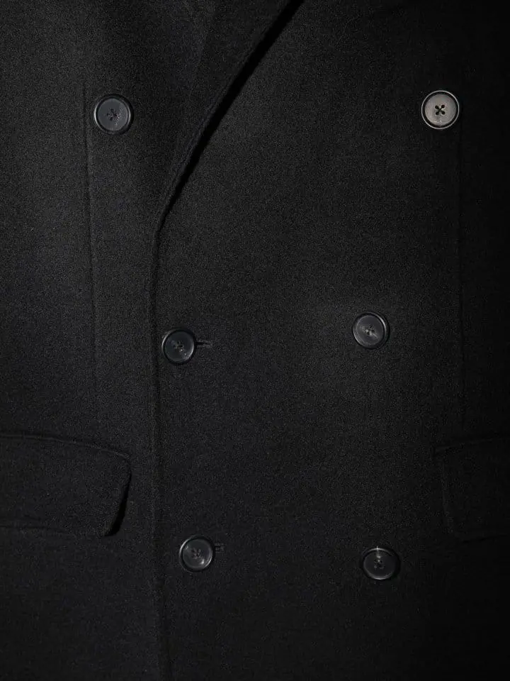 Paper Moon - Korean Women Fashion - #shopsmall - velvet collar double breasted oversized handmade coat - 11