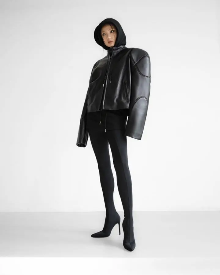 Paper Moon - Korean Women Fashion - #thatsdarling - LUX oversized lambskin leather racer biker jacket - 2