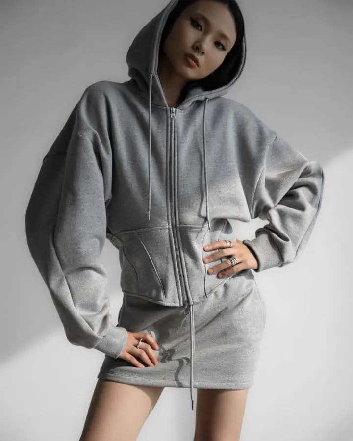 Paper Moon - Korean Women Fashion - #thelittlethings - drawstring sweat mini skirt - 5