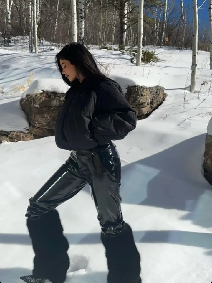Paper Moon - Korean Women Fashion - #womensfashion - patent vegan leather coated straight pants - 4
