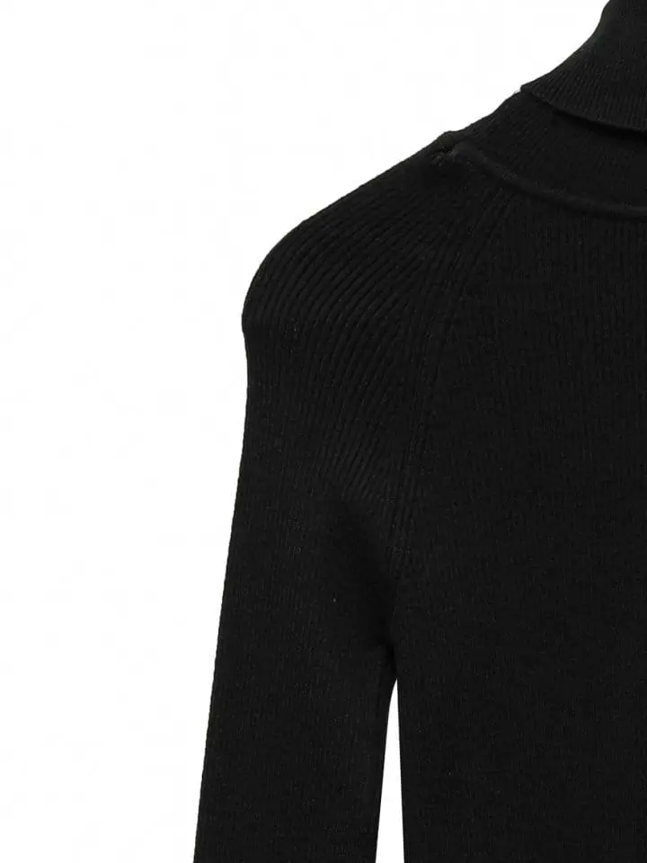 Paper Moon - Korean Women Fashion - #womensfashion - turtleneck ribbed knit top - 11