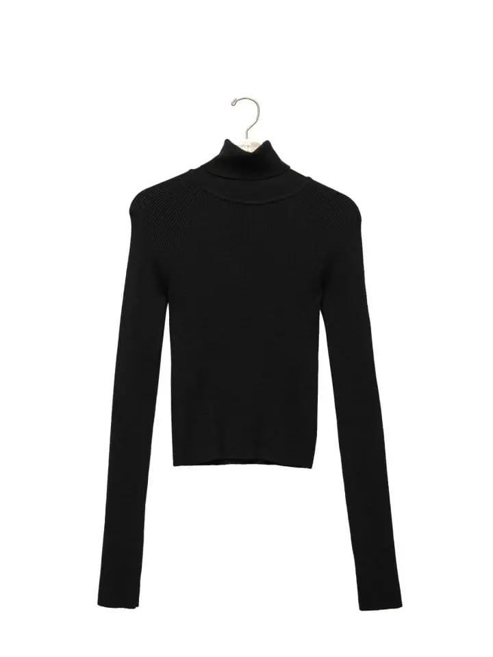 Paper Moon - Korean Women Fashion - #womensfashion - turtleneck ribbed knit top - 3