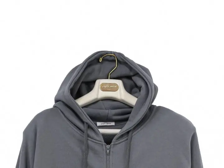 Paper Moon - Korean Women Fashion - #womensfashion - super oversized padded shouder detail full zipped hoodie - 10