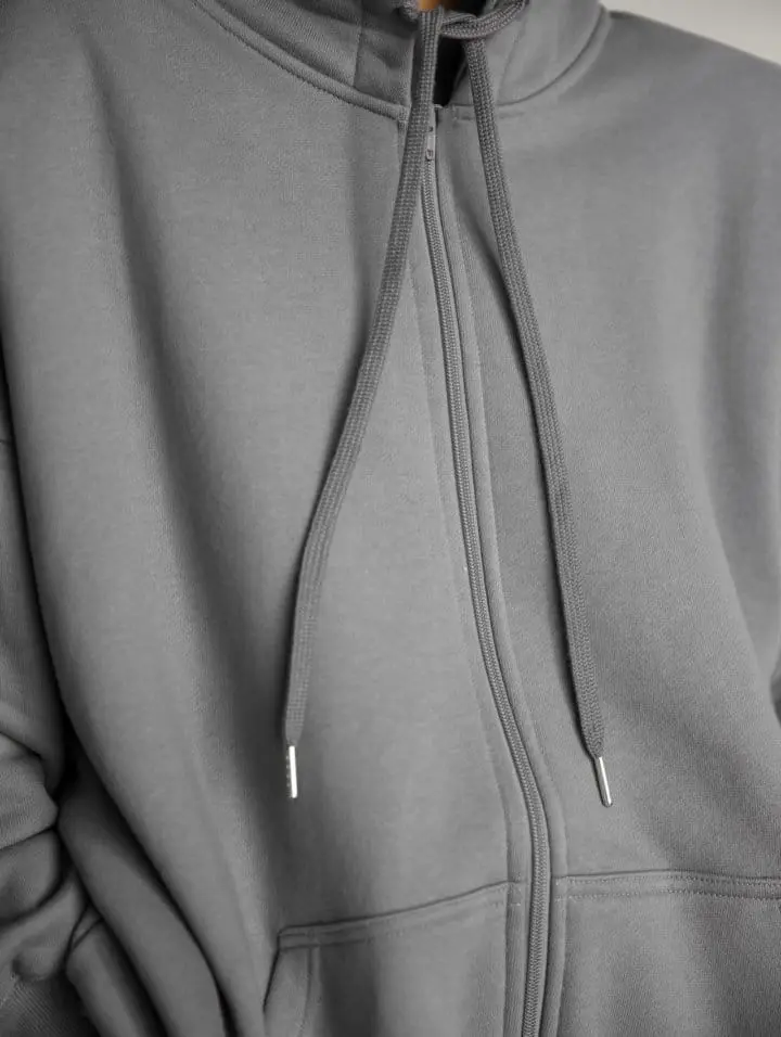 Paper Moon - Korean Women Fashion - #momslook - super oversized padded shouder detail full zipped hoodie - 4