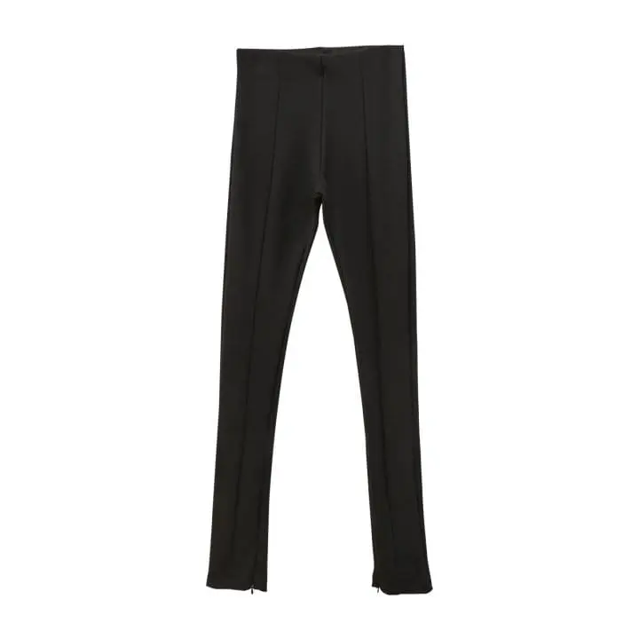 Paper Moon - Korean Women Fashion - #womensfashion - ribbed side slit leggings