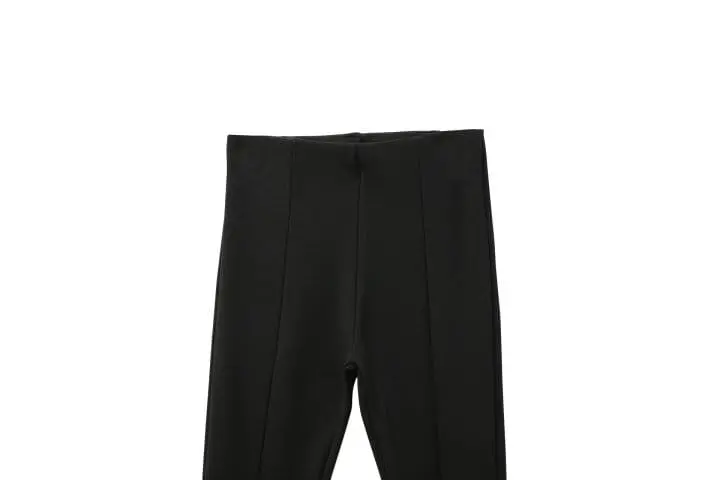 Paper Moon - Korean Women Fashion - #womensfashion - ribbed side slit leggings - 3