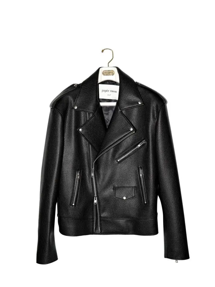 Paper Moon - Korean Women Fashion - #womensfashion - oversized chunky zipped vegan leather biker jacket - 7