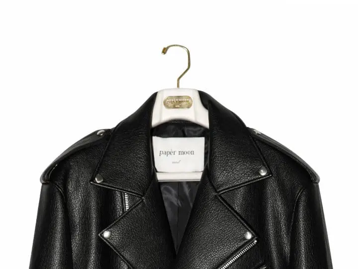 Paper Moon - Korean Women Fashion - #womensfashion - oversized chunky zipped vegan leather biker jacket - 9