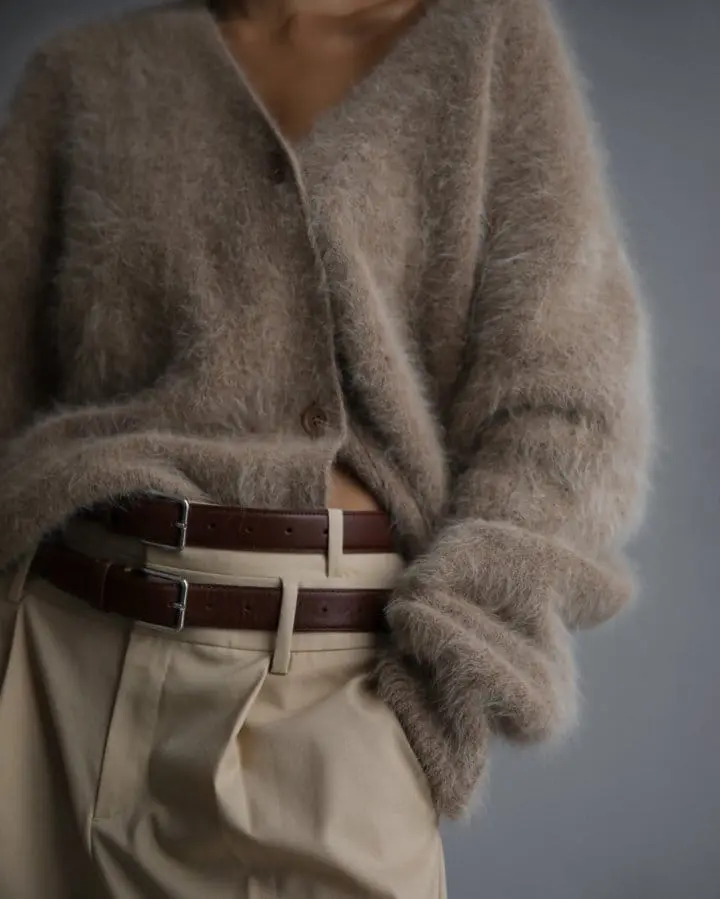 Paper Moon - Korean Women Fashion - #womensfashion - LUX mink angora oversized knit cardigan - 2