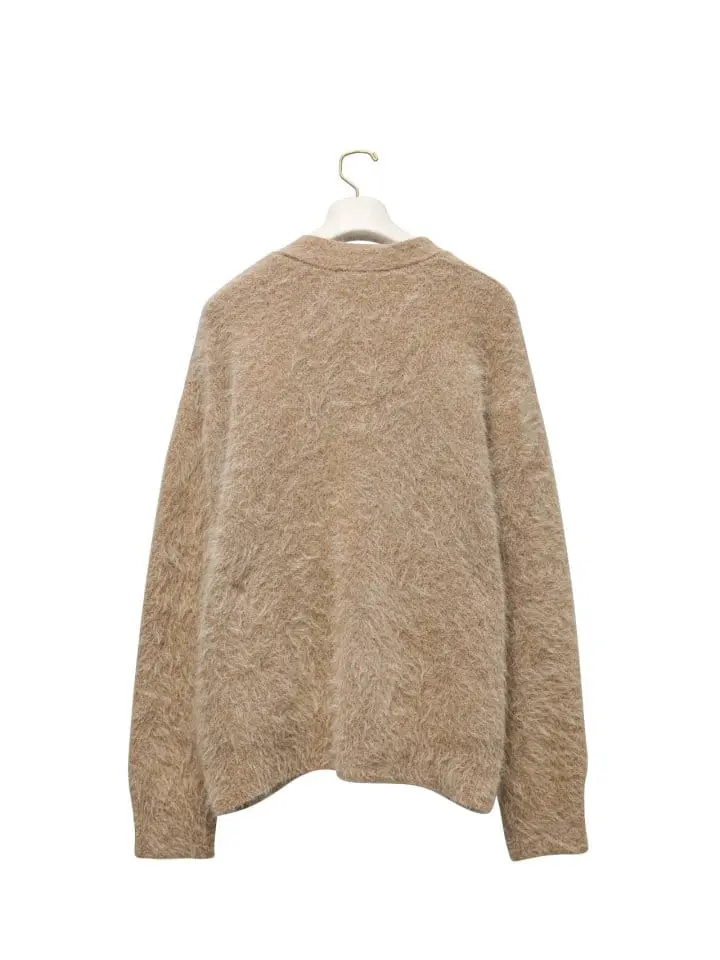 Paper Moon - Korean Women Fashion - #momslook - LUX mink angora oversized knit cardigan - 4
