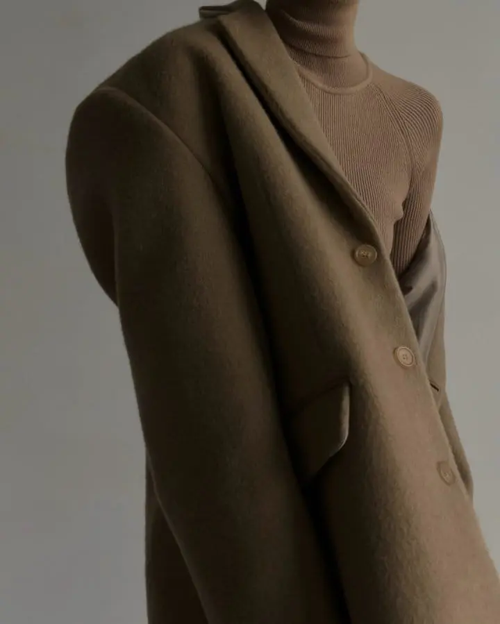 Paper Moon - Korean Women Fashion - #womensfashion - LUX camel blend wool oversized single blazer - 3