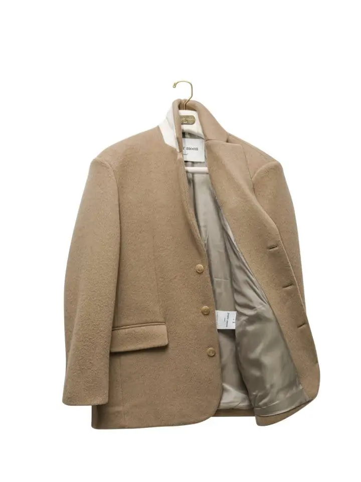 Paper Moon - Korean Women Fashion - #womensfashion - LUX camel blend wool oversized single blazer - 9