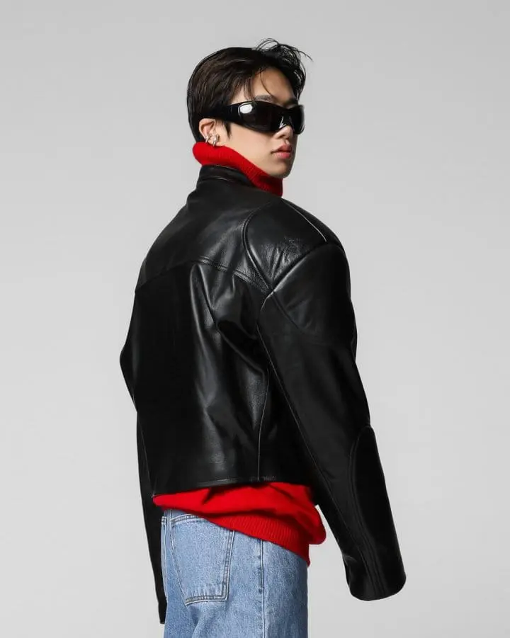 Paper Moon - Korean Women Fashion - #womensfashion - LUX oversized lambskin leather racer biker jacket - 2