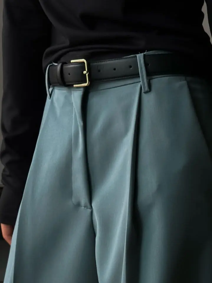 Paper Moon - Korean Women Fashion - #womensfashion - high waist one pleated wide trousers - 3