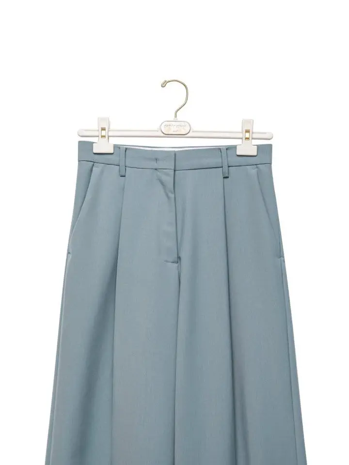 Paper Moon - Korean Women Fashion - #womensfashion - high waist one pleated wide trousers - 7