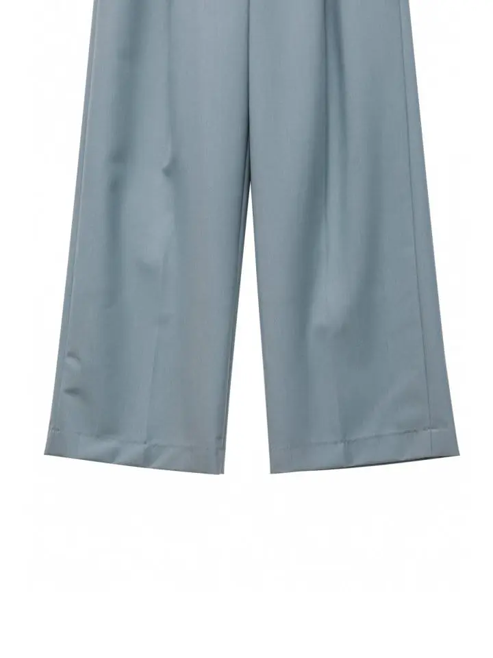 Paper Moon - Korean Women Fashion - #womensfashion - high waist one pleated wide trousers - 9