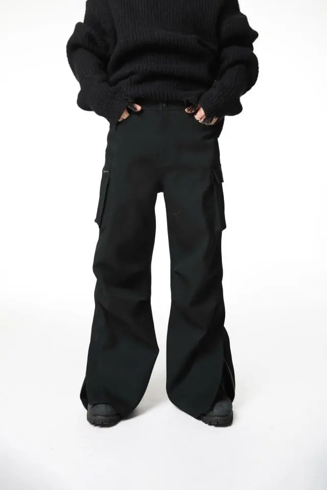 Paper Moon - Korean Women Fashion - #womensfashion - LUX heavy texture wide cargo trousers