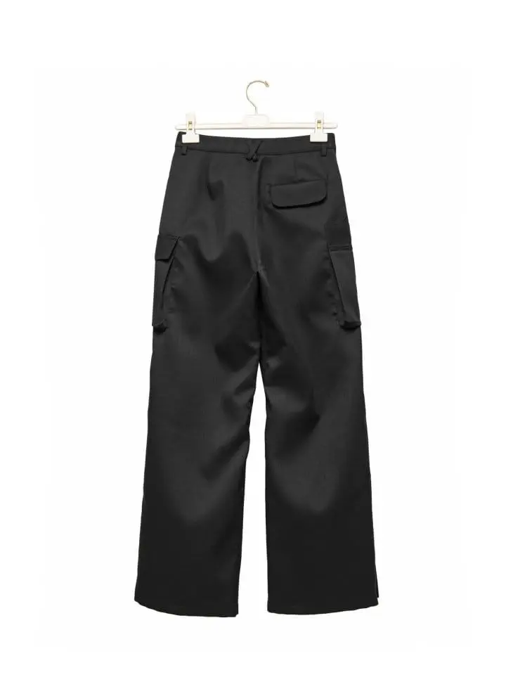Paper Moon - Korean Women Fashion - #womensfashion - LUX heavy texture wide cargo trousers - 5