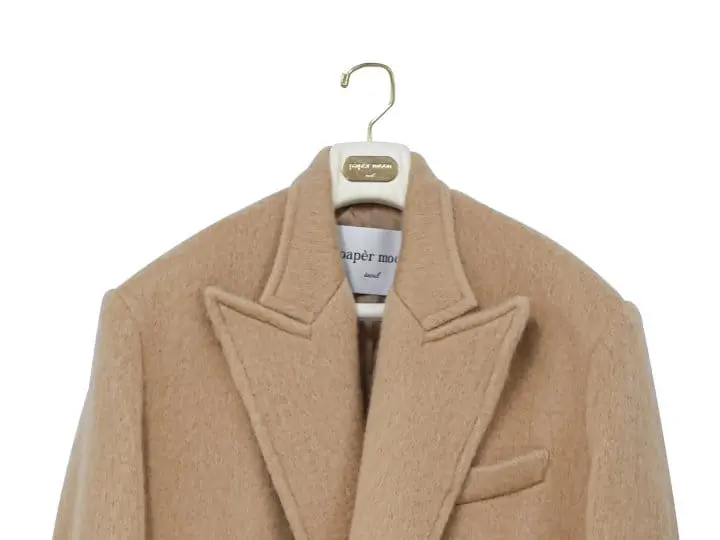 Paper Moon - Korean Women Fashion - #womensfashion - peaked lapel detail mohair maxi oversized coat - 11