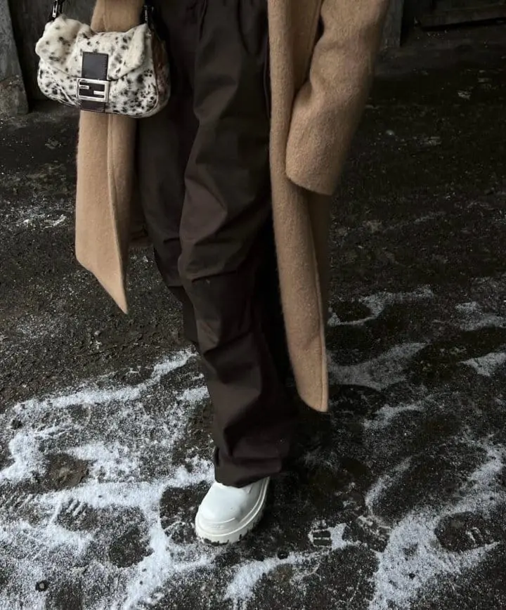 Paper Moon - Korean Women Fashion - #womensfashion - peaked lapel detail mohair maxi oversized coat - 5