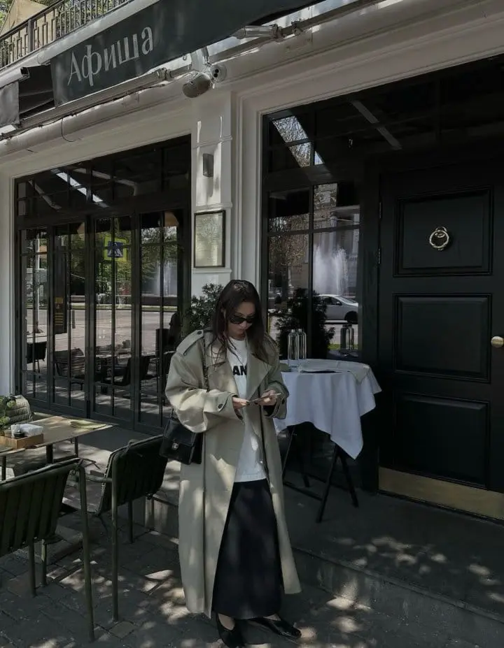 Paper Moon - Korean Women Fashion - #womensfashion - padded detail oversized double breasted trench coat