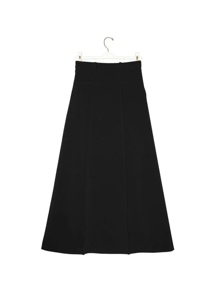 Paper Moon - Korean Women Fashion - #womensfashion - pin ~ tuck detail maxi flared skirt - 2