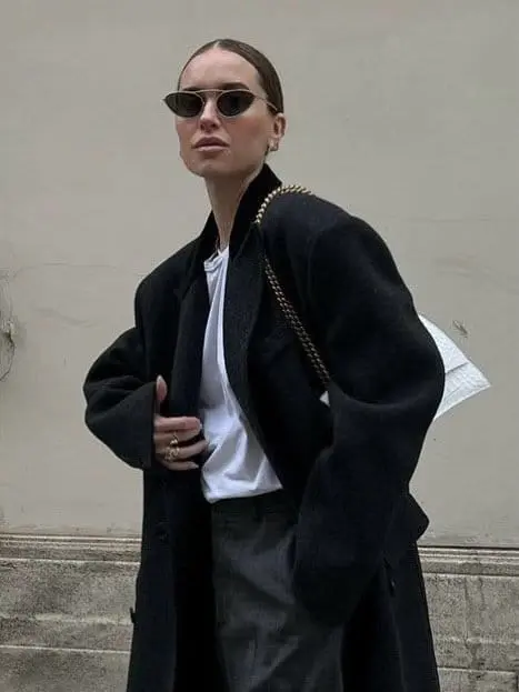Paper Moon - Korean Women Fashion - #womensfashion - velvet collar double breasted oversized handmade coat